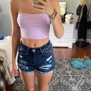 Cute purple tube top!